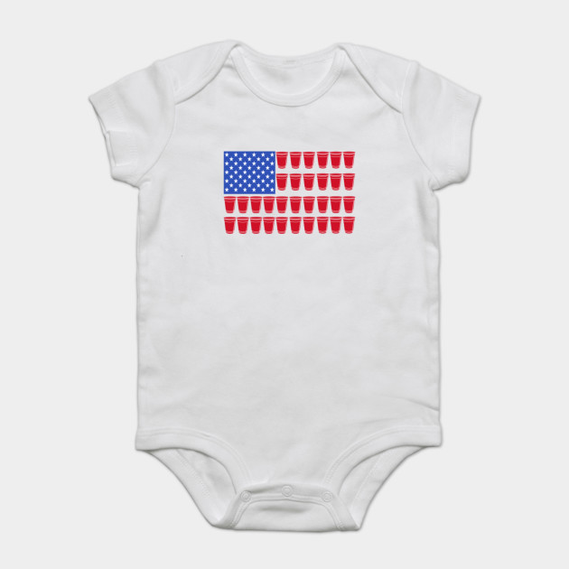 Funny 4th of July Shirt| Beer Pong Drinking T-Shirt| American Flag| Red Solo Cups